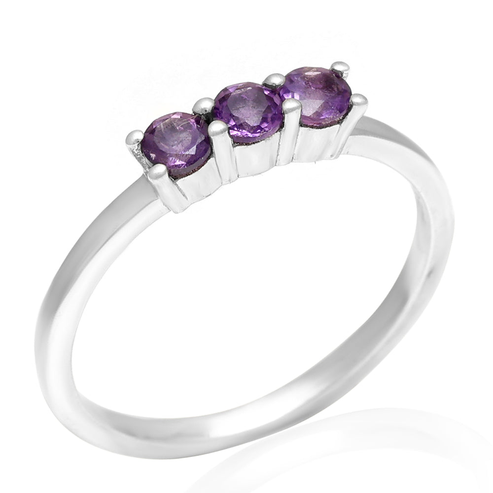 Anillo de Plata con Amatista de Brasil 8 