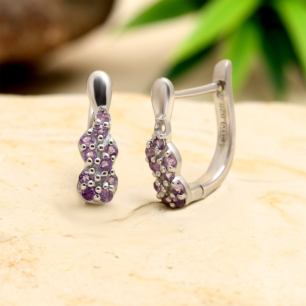 Pendientes de Plata con Amatista de Brasil 1 