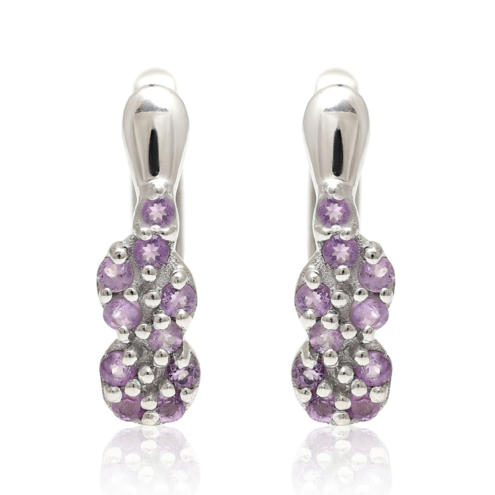 Pendientes de Plata con Amatista de Brasil