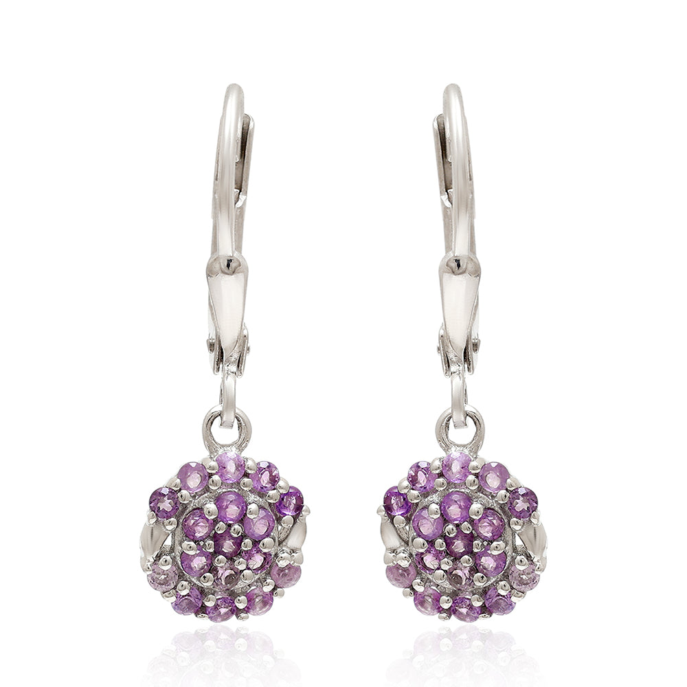 Pendientes de Plata con Amatista de Brasil