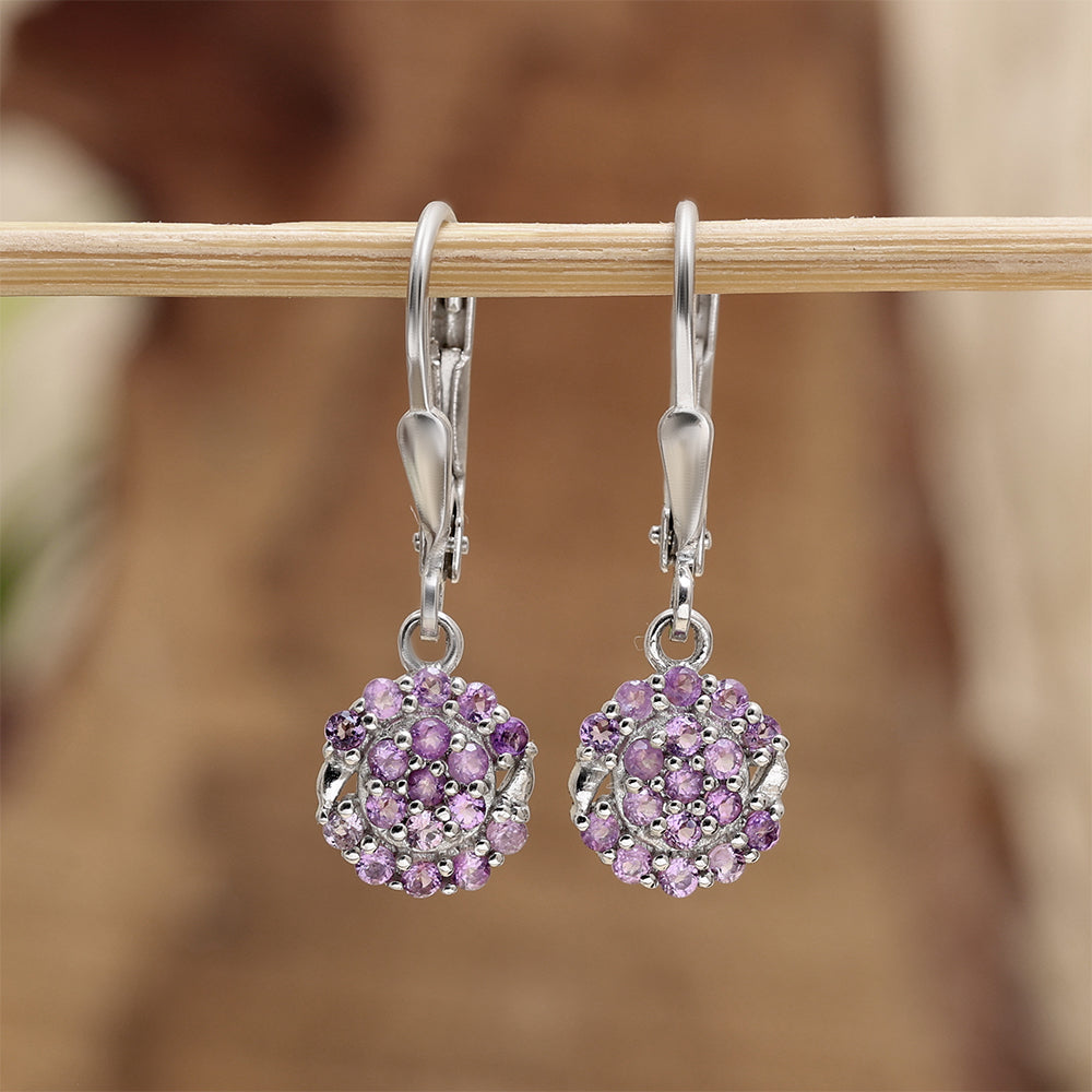 Pendientes de Plata con Amatista de Brasil 1 