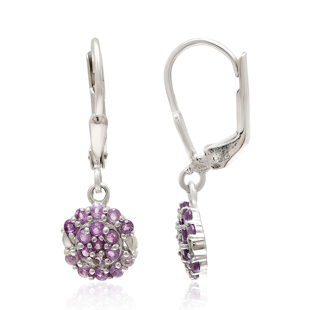 Pendientes de Plata con Amatista de Brasil