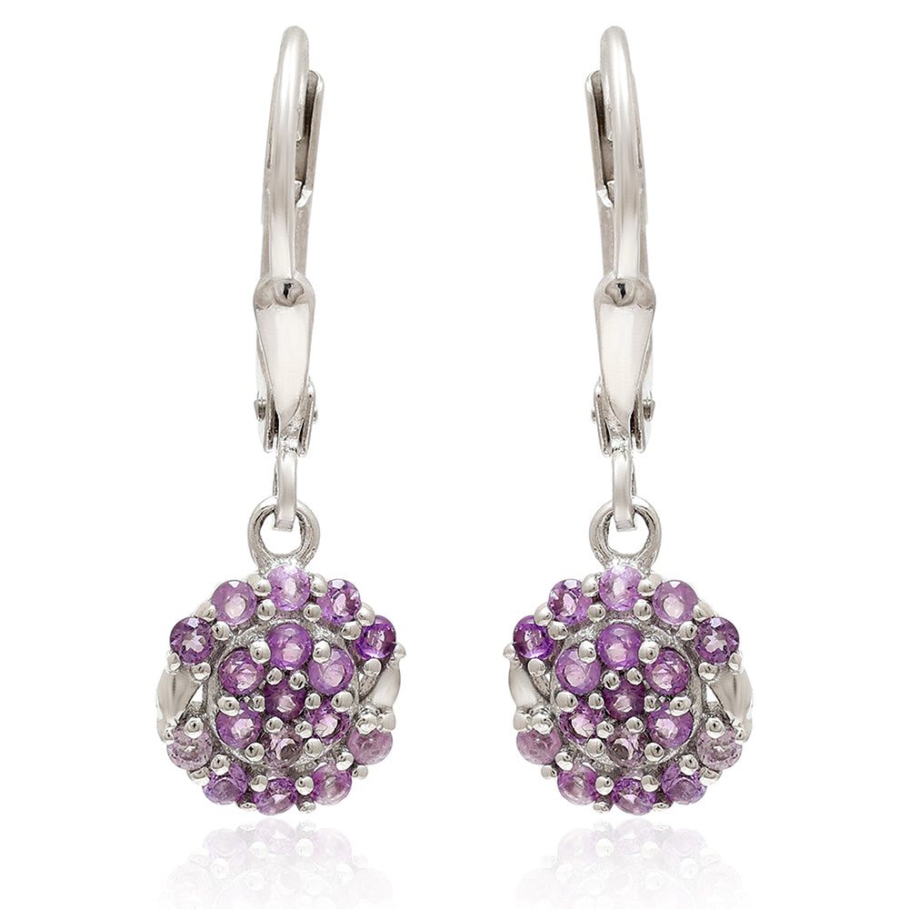 Pendientes de Plata con Amatista de Brasil