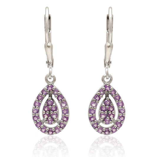 Pendientes de Plata con Amatista de Brasil