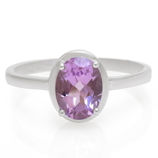 Anillo de Plata con Amatista de Brasil