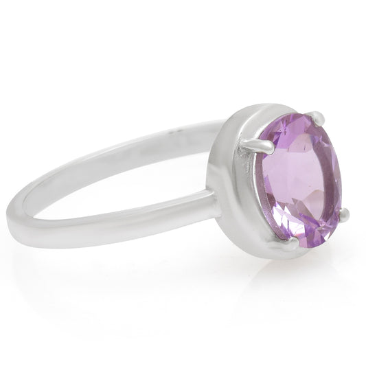 Anillo de Plata con Amatista de Brasil