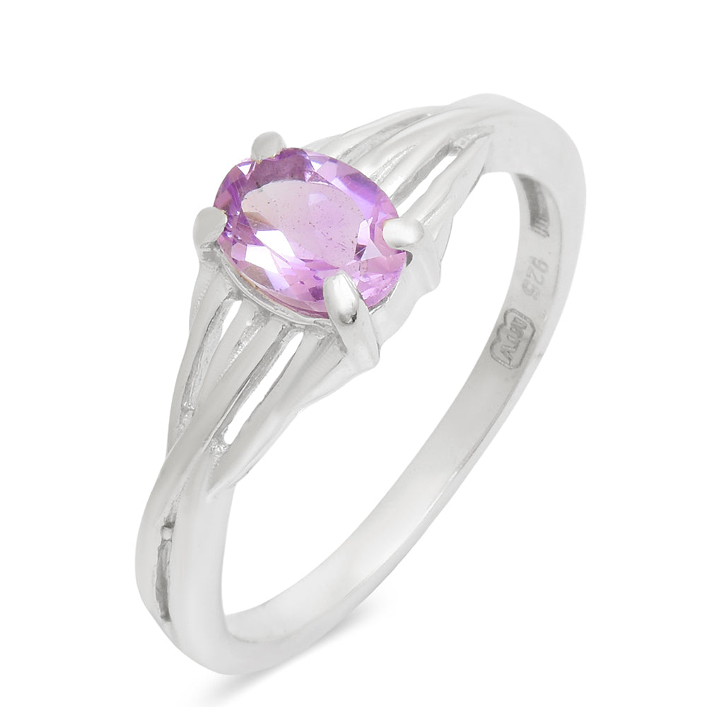 Anillo de Plata con Amatista de Brasil 3 