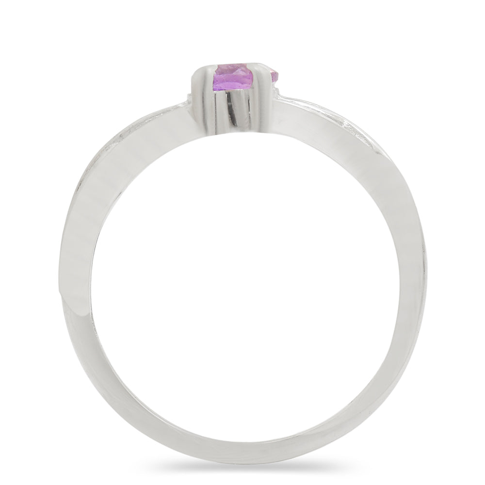 Anillo de Plata con Amatista de Brasil