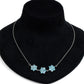 Collar de Plata con Apatita azul de Madagascar