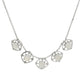 Collar de Plata con Piedra Lunar Arco Iris y Topacio Blanco