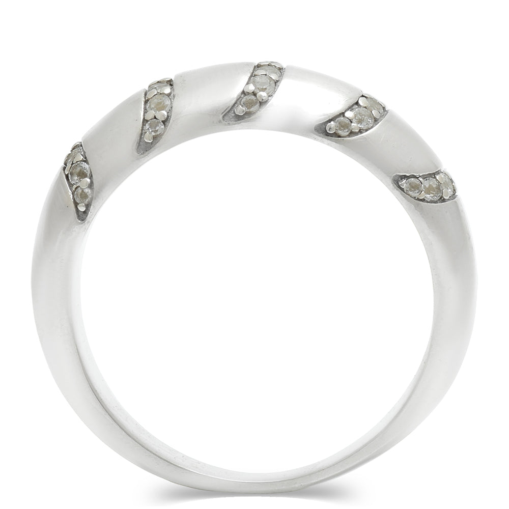 Anillo de Plata con Topacio Blanco 2 
