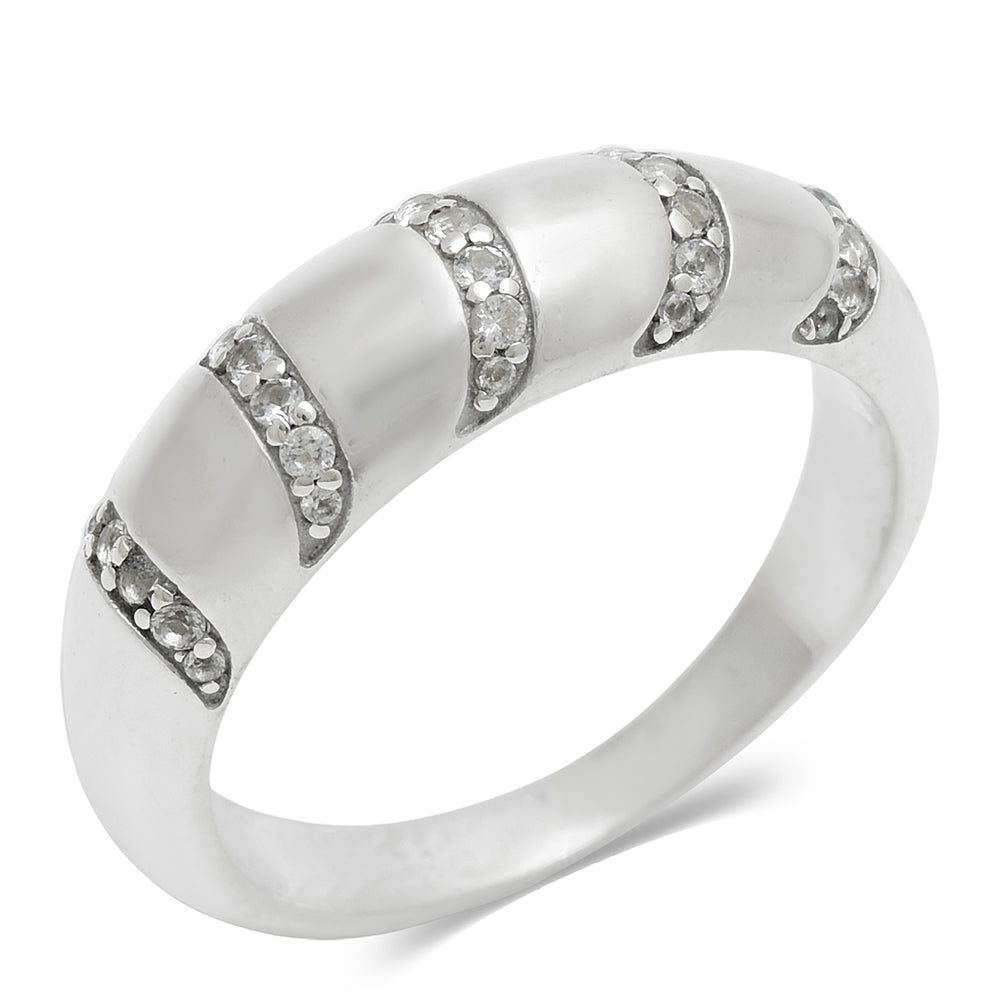 Anillo de Plata con Topacio Blanco 3 