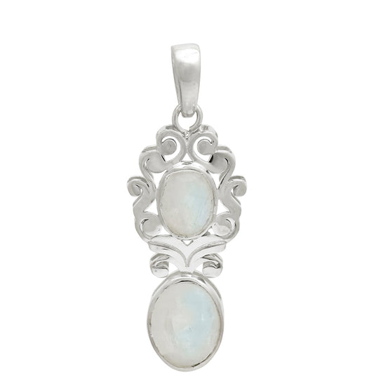 Colgante de Plata con Piedra Lunar Arco Iris
