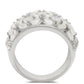 Anillo de Plata con Piedra Lunar Arco Iris y Topacio Blanco