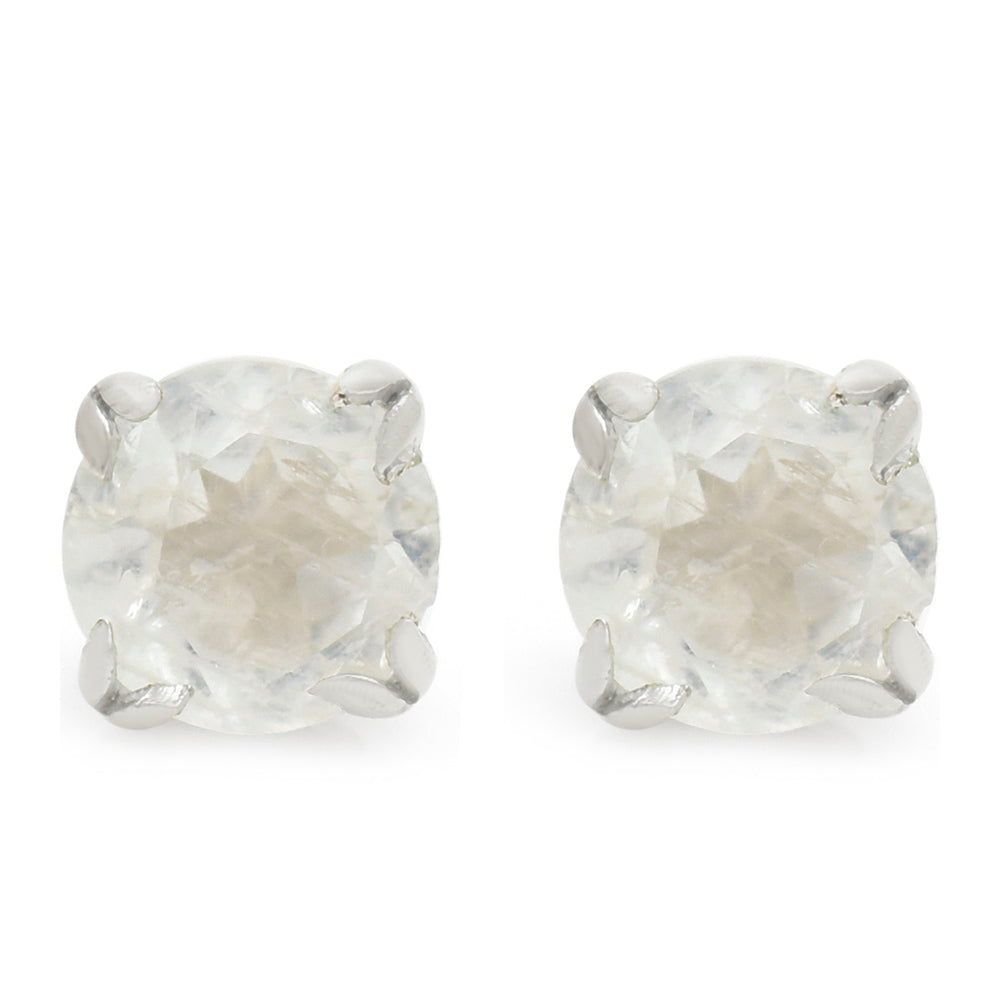 Pendientes de Plata con Piedra Lunar Arco Iris 3 