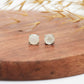 Pendientes de Plata con Piedra Lunar Arco Iris