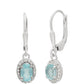 Pendientes de Plata con Apatita azul de Madagascar y Topacio Blanco