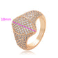 Anillo de Aleación Bañado en Oro con Cristal Emporia® Blanco