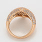 Anillo de Aleación Bañado en Oro con Cristal Emporia® Blanco