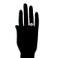 Anillo de Aleación Bañado en Oro con Cristal Emporia® Blanco