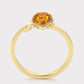Anillo de Aleación Bañado en Oro con Cristal Emporia® Amarillo