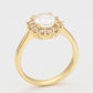 Anillo de Aleación Bañado en Oro con Cristal Emporia® Blanco