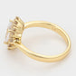 Anillo de Aleación Bañado en Oro con Cristal Emporia® Blanco