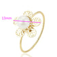 Anillo de Aleación Bañado en Oro con Perla de cristal