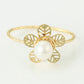 Anillo de Aleación Bañado en Oro con Perla de cristal