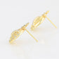 Conjunto de Aleación Bañado en Oro con Cristal Emporia® Blanco ( Pendientes +Colgante )
