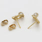 Pendientes de Aleación Bañado en Oro con Cristal Emporia® Blanco