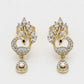Pendientes de Aleación Bañado en Oro con Cristal Emporia® Blanco