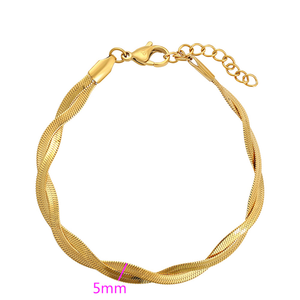 Pulsera de Aleación Bañado en Oro 2 