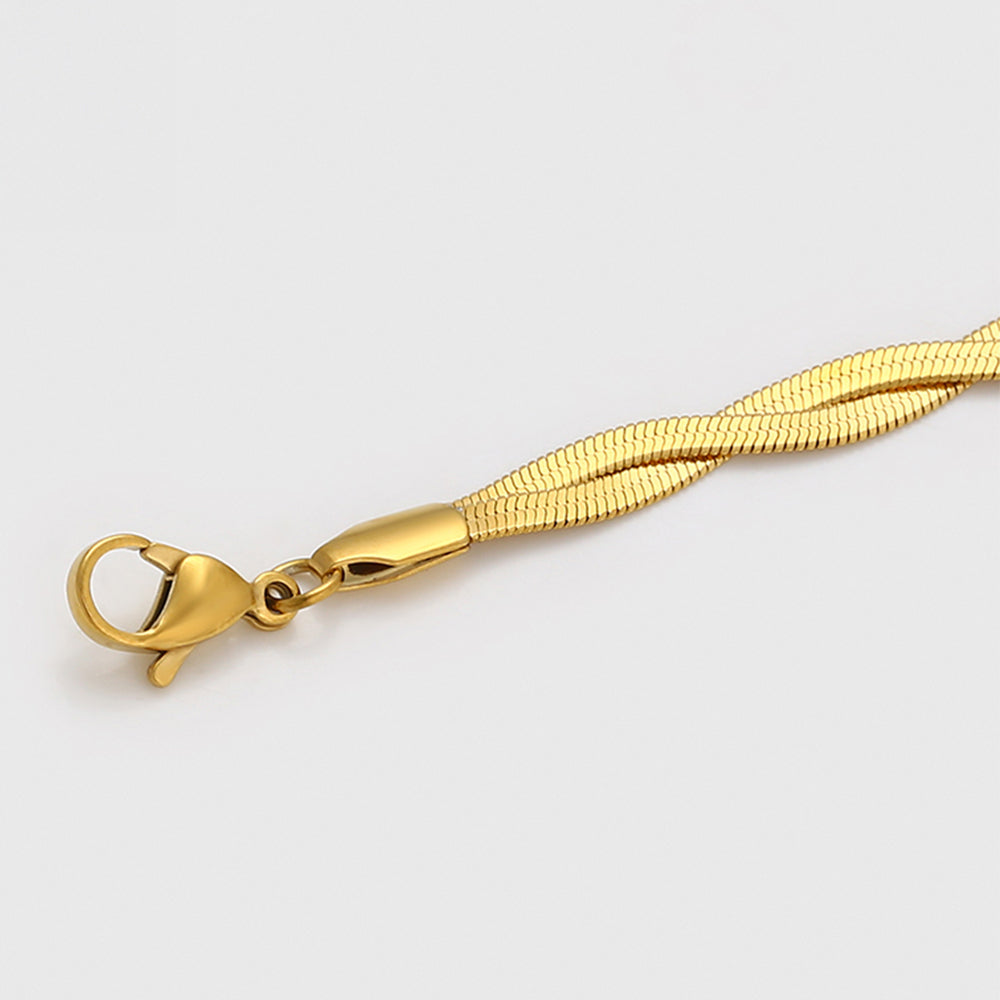 Pulsera de Aleación Bañado en Oro 4 