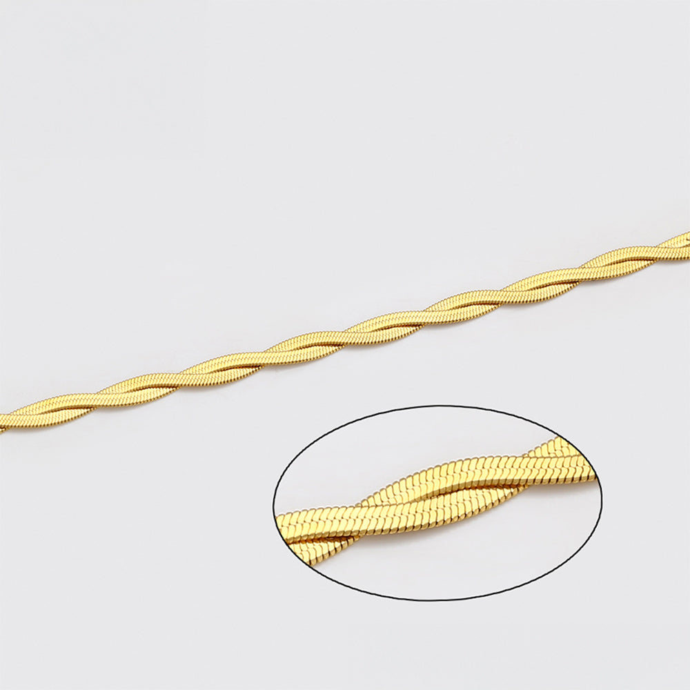 Pulsera de Aleación Bañado en Oro 7 