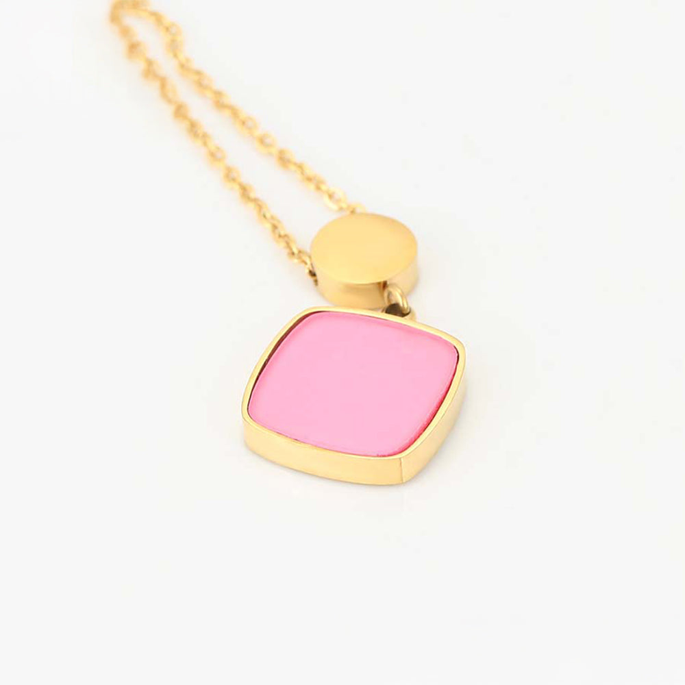 Collar de Aleación Bañado en Oro con Cristal Emporia® Rosa 3 