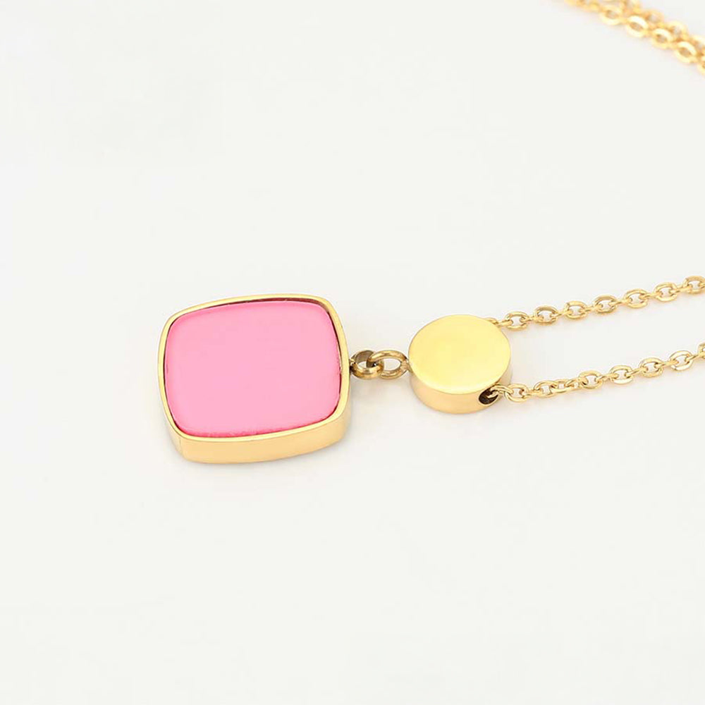 Collar de Aleación Bañado en Oro con Cristal Emporia® Rosa 6 