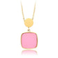 Collar de Aleación Bañado en Oro con Cristal Emporia® Rosa