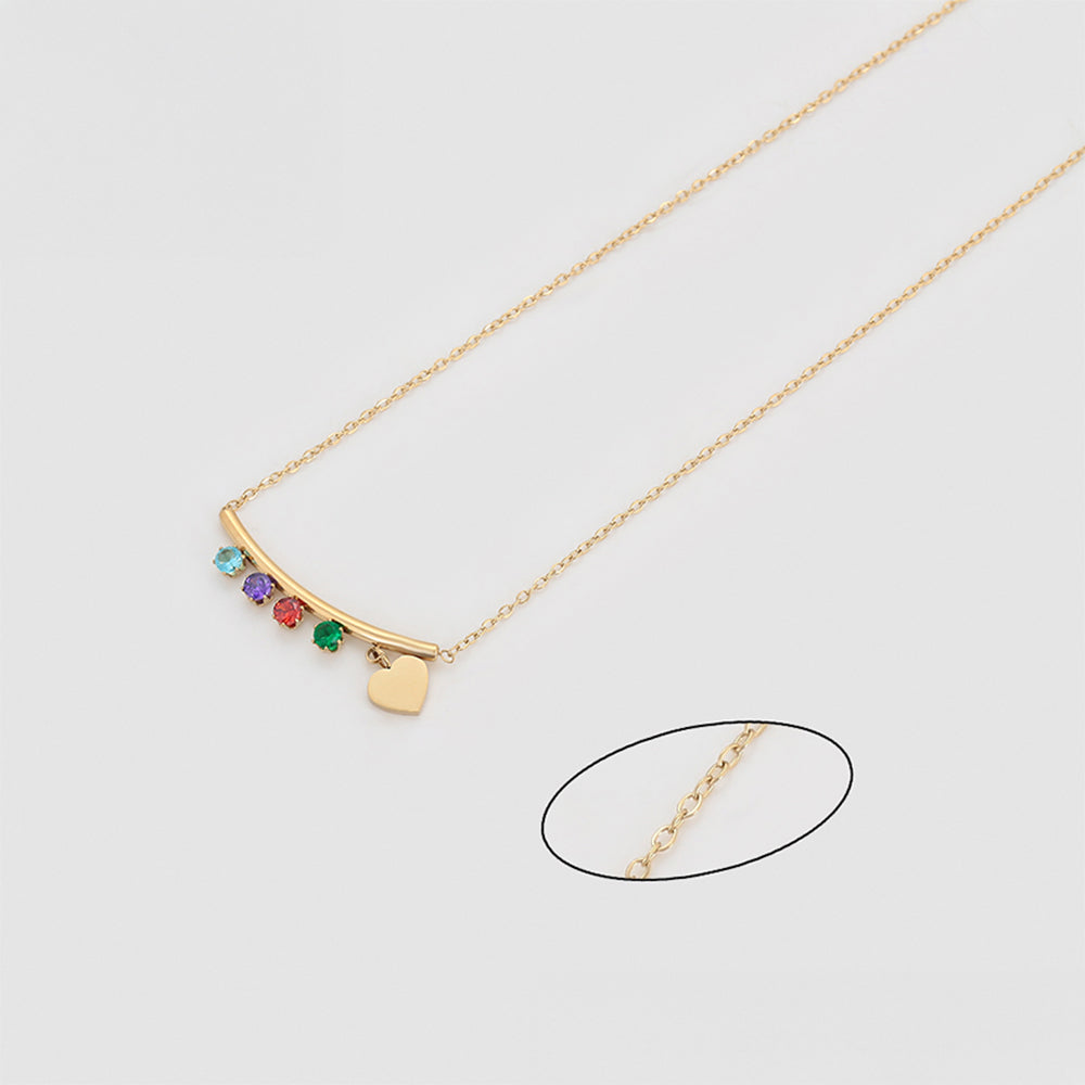 Collar de Aleación Bañado en Oro con Cristal Emporia® Rojo y Cristal Emporia® Verde 5 