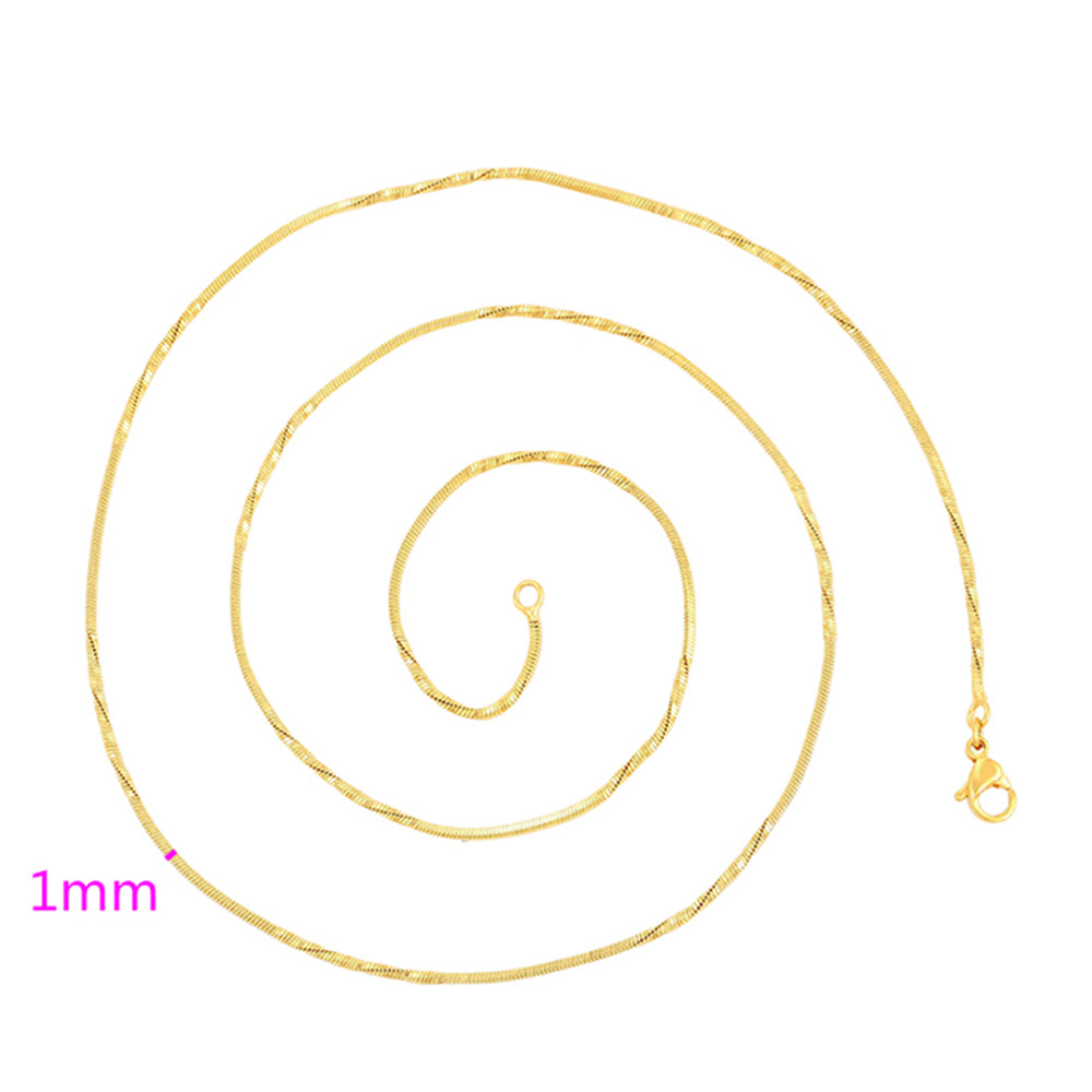Cadena de Aleación Bañado en Oro ( Collar ) 3 