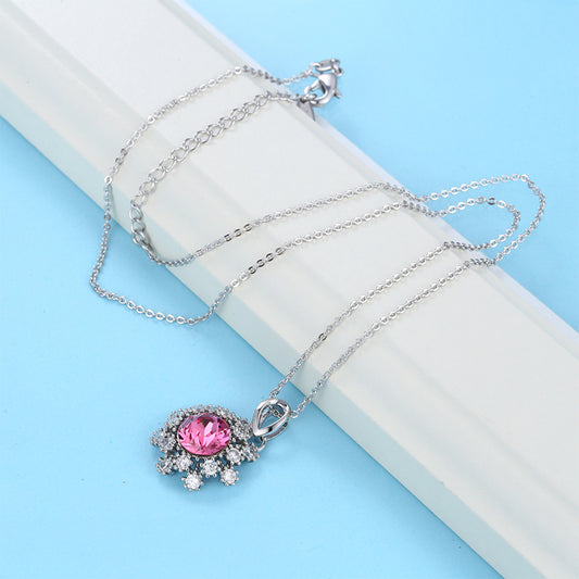 Collar de Aleación Bañado en Oro con Cristal Emporia® Púrpura