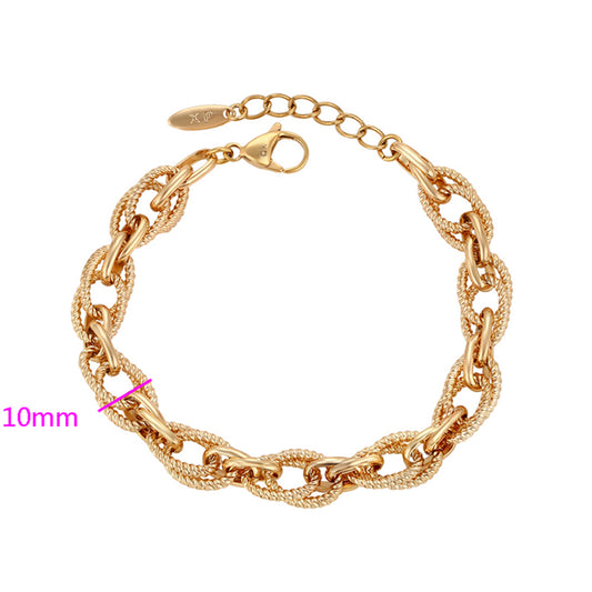 Pulsera de Aleación Bañado en Oro