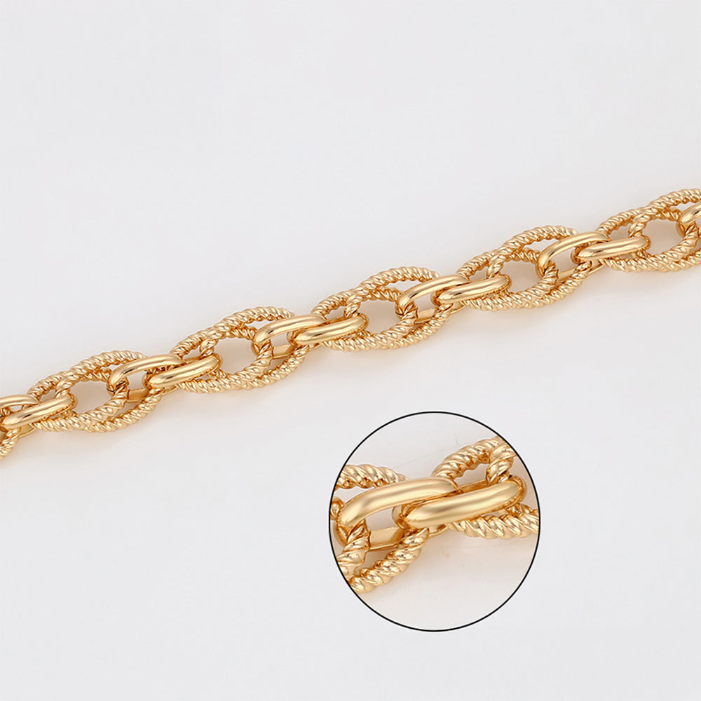 Pulsera de Aleación Bañado en Oro 4 