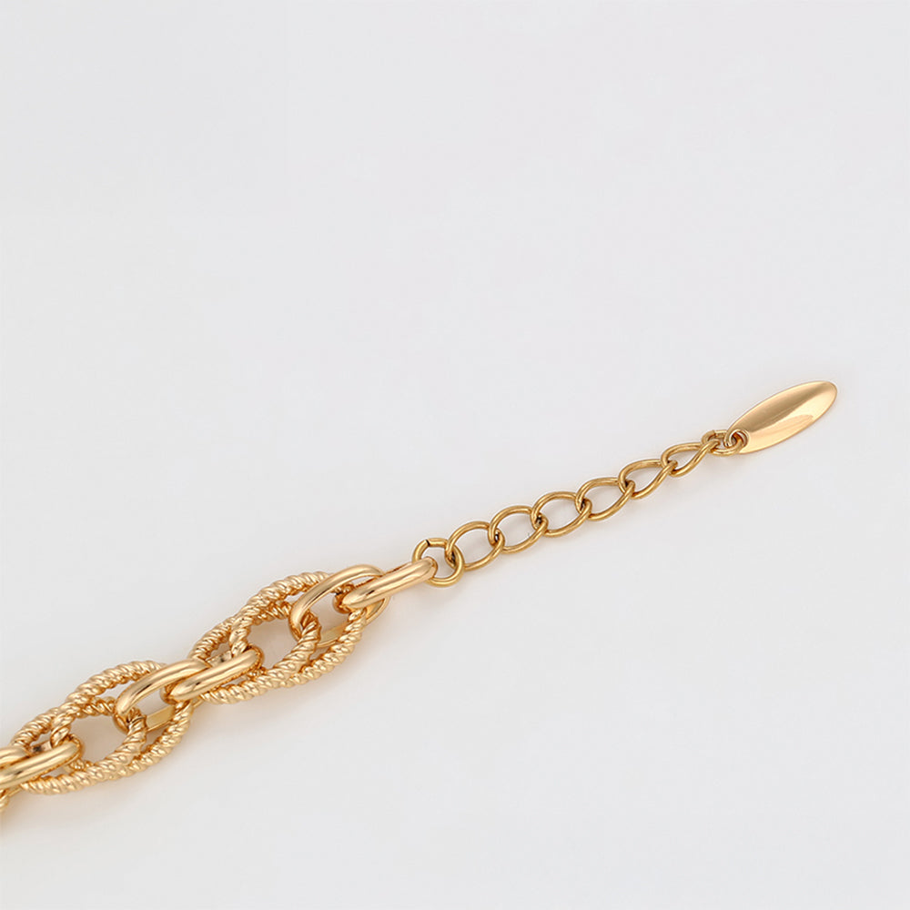 Pulsera de Aleación Bañado en Oro 6 