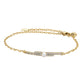 Pulsera de Aleación Bañado en Oro con Perla de cristal y Cristal Emporia® Blanco