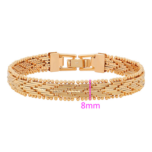 Pulsera de Aleación Bañado en Oro