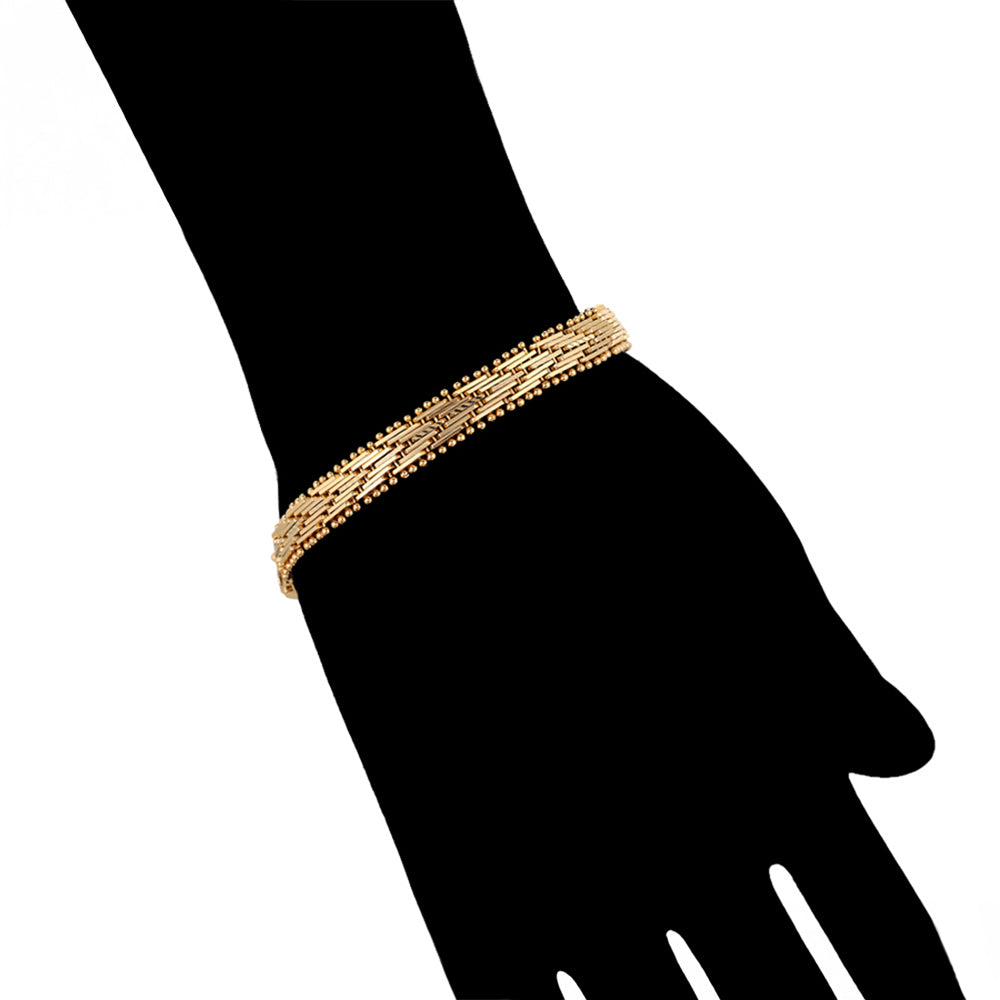 Pulsera de Aleación Bañado en Oro 8 