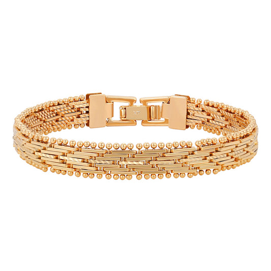 Pulsera de Aleación Bañado en Oro