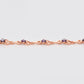Pulsera de Aleación Bañado en Oro con Cristal Emporia® Púrpura