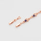 Pulsera de Aleación Bañado en Oro con Cristal Emporia® Púrpura